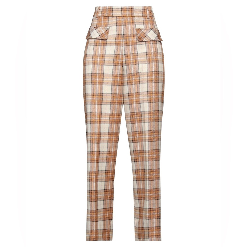 NWT High-Waisted, Plaid Trousers